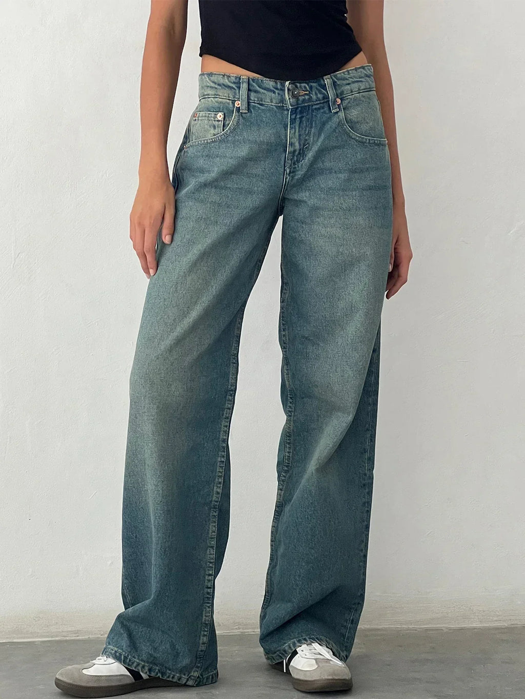 Retroinspirerede Jeans Med Loose Fit